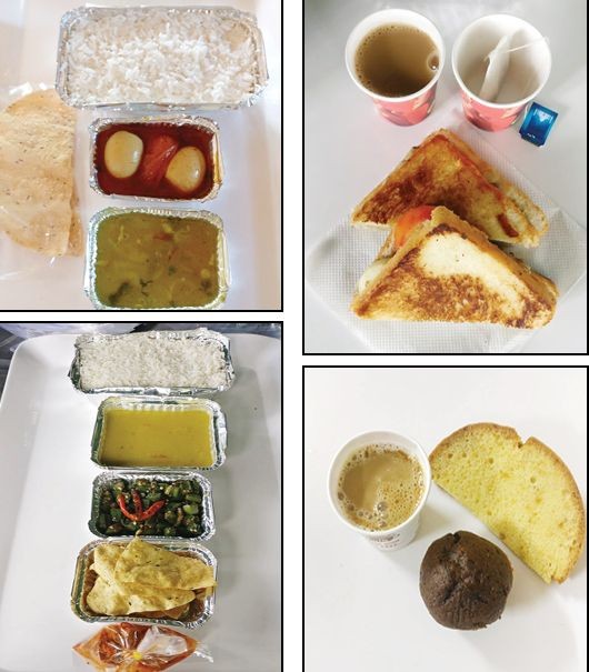 Samples of food prepared for returnees to be served in quarantine centres. (Morung Photo)